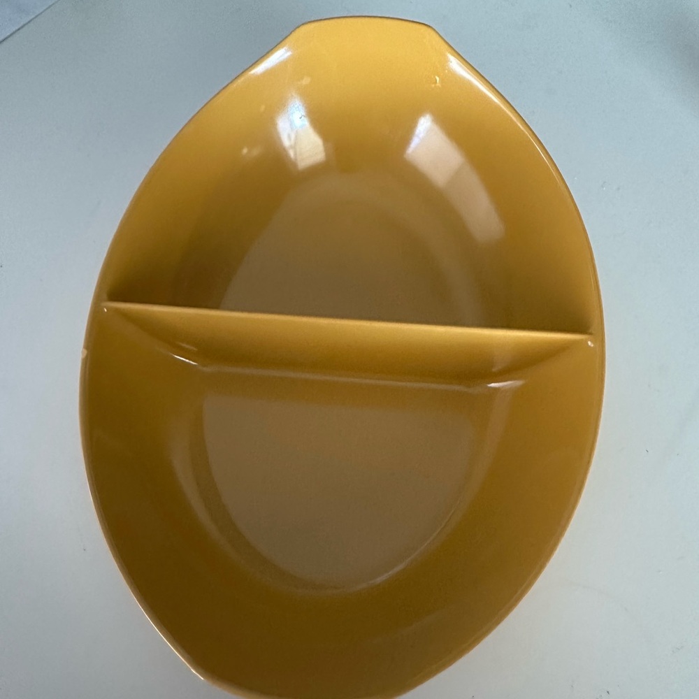 VTG Melamine Oneida OD Harvest Gold Divided Oval Serving Dish Vegetable Bowl